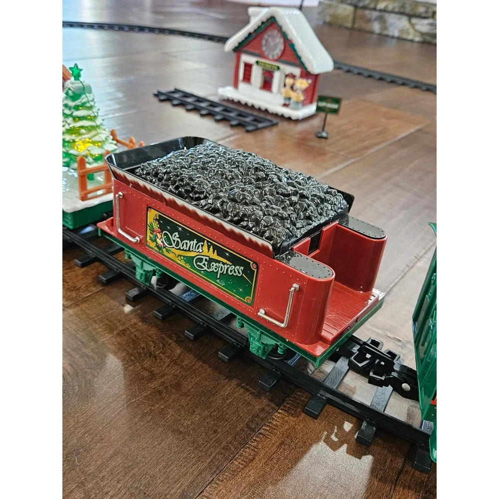 Santas Express Christmas Train Set North Pole 1225 Locomotive Holiday Decor